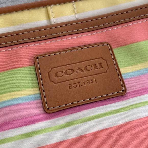 Coach Wristlet Beach Stripe Graffiti Print - Picture 3 of 7